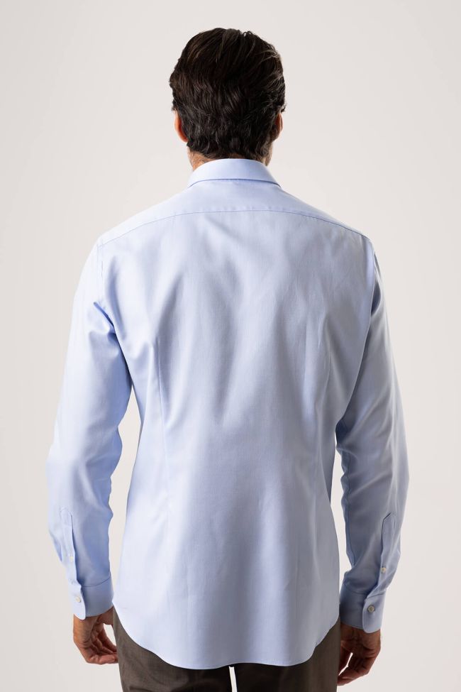 ingram Hemd Herren Ingram Slim Einfarbig 100% Baumwolle kragen Italienisch Lange Ärmel Rabatt