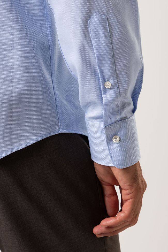 ingram Hemd Herren Ingram Slim Einfarbig 100% Baumwolle kragen Italienisch Lange Ärmel Rabatt