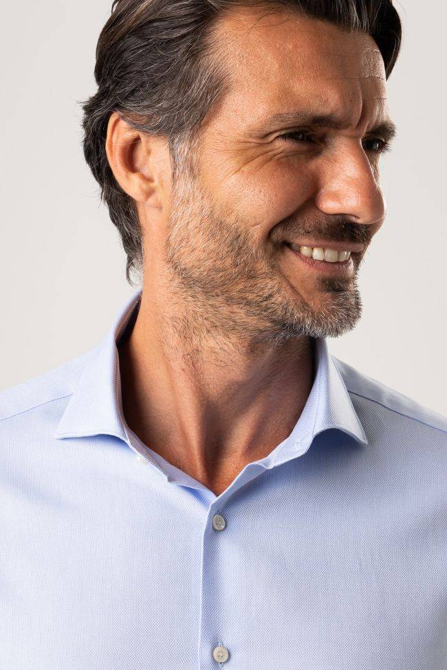 ingram Hemd Herren Ingram Slim Einfarbig 100% Baumwolle kragen Italienisch Lange Ärmel Rabatt