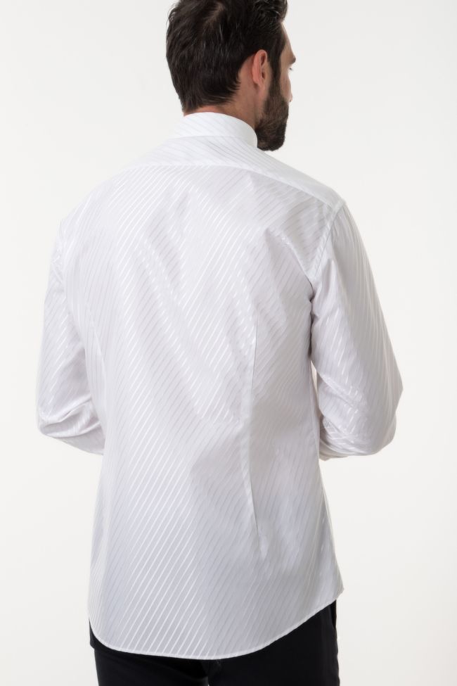 ingram Hemd Herren Ingram Slim Streifen 60% Baumwolle, 40% Viskose kragen Kläppchenkragen Lange Ärmel Preisnachlass