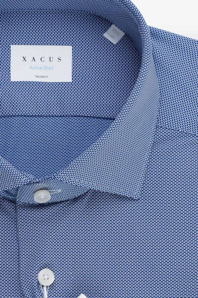 xacus Hemd Herren Xacus Regular Halb Unifarben 86% polyamide 14% elastane kragen Französisch Lange Ärmel Cyber Monday