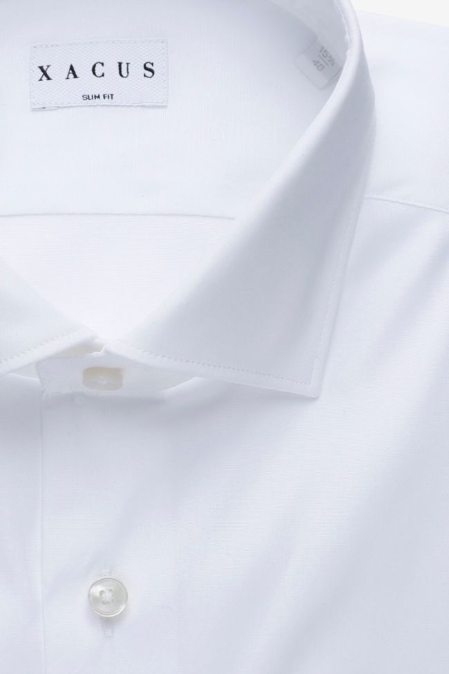 xacus Hemd Herren Xacus Slim Einfarbig 96% Baumwolle 4% elastan kragen Französisch Lange Ärmel Heißer Verkauf