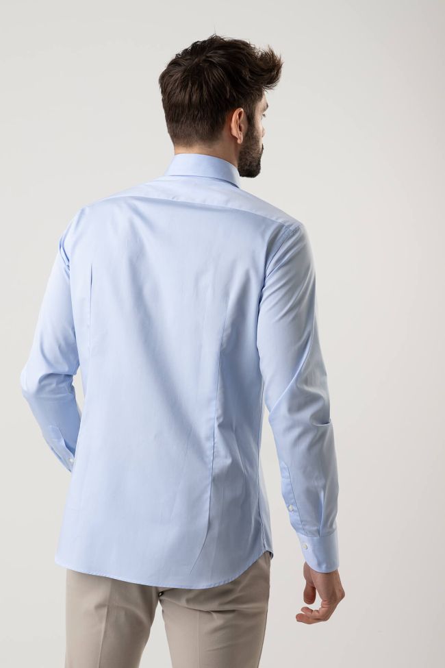 caliban Hemd Herren Caliban Regular Einfarbig 100% Baumwolle kragen Französisch Lange Ärmel Zeitlich begrenztes Angebot