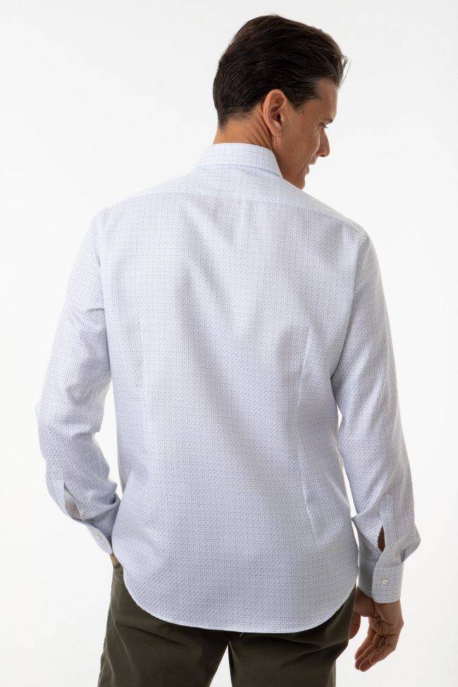 ingram Hemd Herren Ingram Slim Halb Unifarben 100% Baumwolle kragen Italienisch Lange Ärmel Exklusive Angebote