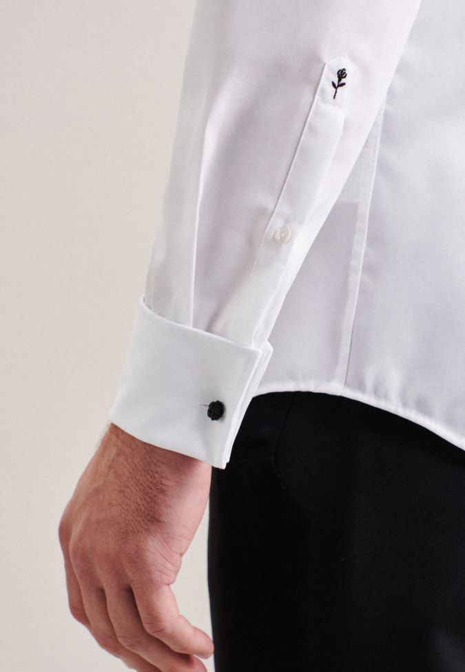 seidensticker Hemd Herren Seidensticker Slim Bügelfreie Einfarbig kragen Italienisch Lange Ärmel Sonderangebote