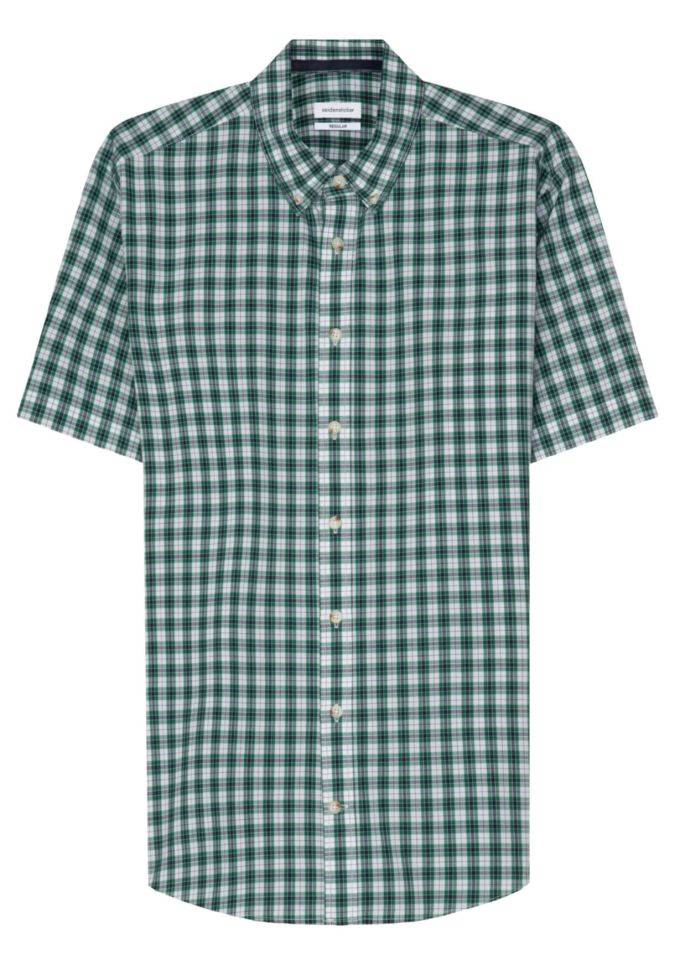 seidensticker Hemd Herren Seidensticker Regular Bügelfreie Karo kragen Button-Down Kurze Ärmel Bis zu 65% Rabatt