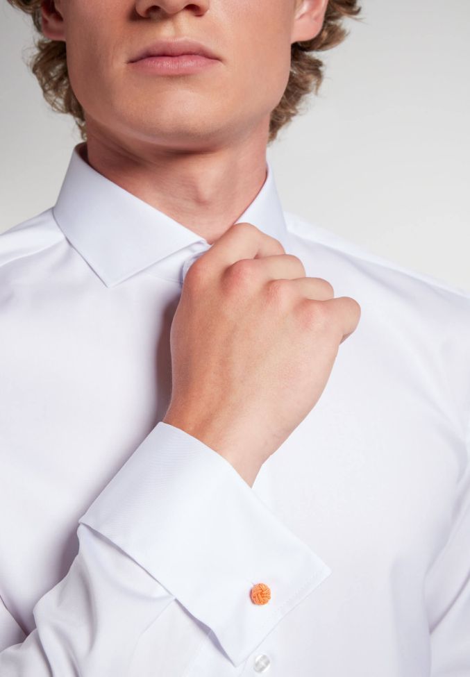 eterna Hemd Herren Eterna Slim Bügelfreie kragen Französisch Lange Ärmel Outlet
