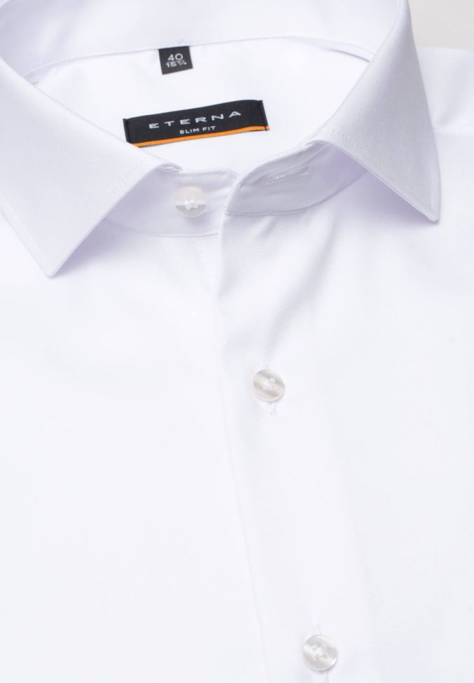 eterna Hemd Herren Eterna Slim Bügelfreie kragen Französisch Lange Ärmel Outlet