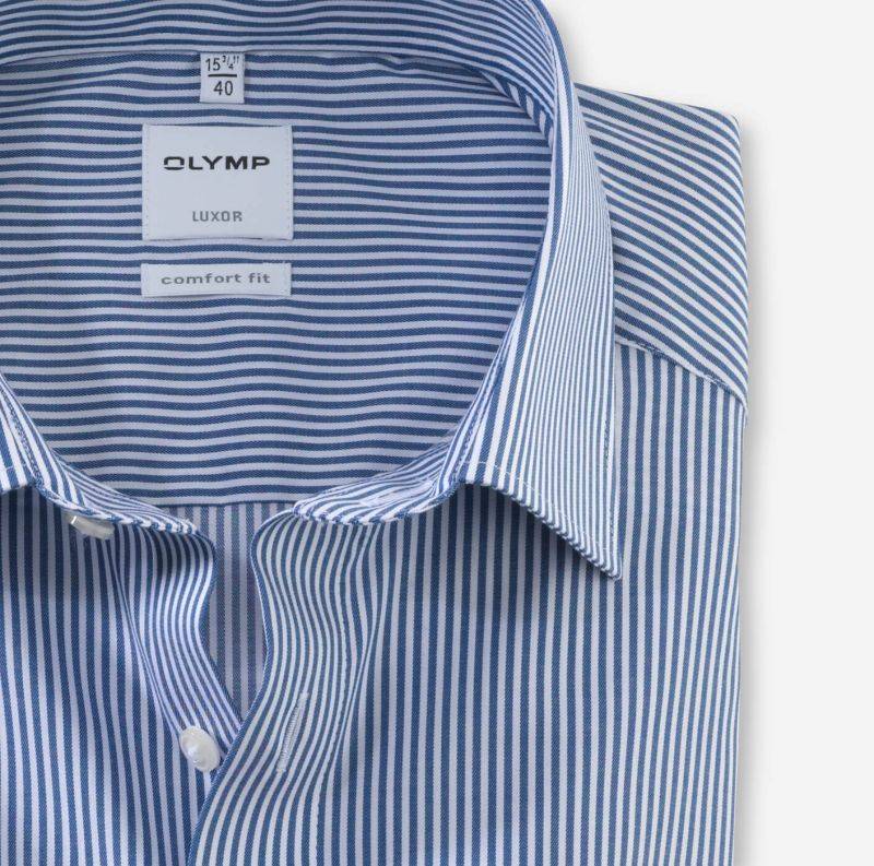 olymp Hemd Herren Olymp Comfort Bügelfreie Streifen kragen Italienisch Lange Ärmel Günstig kaufen