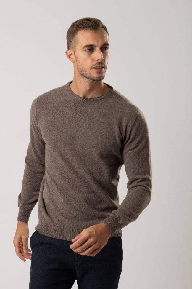 privati firenze Strickwaren Herren Privati Firenze Rundhalsausschnitt Slim Einfarbig 100% Kaschmir Begrenztes Angebot