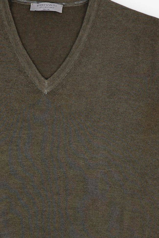 privati firenze Strickwaren Herren Privati Firenze V-Ausschnitt Regular Einfarbig 100% Merinowolle Black Friday