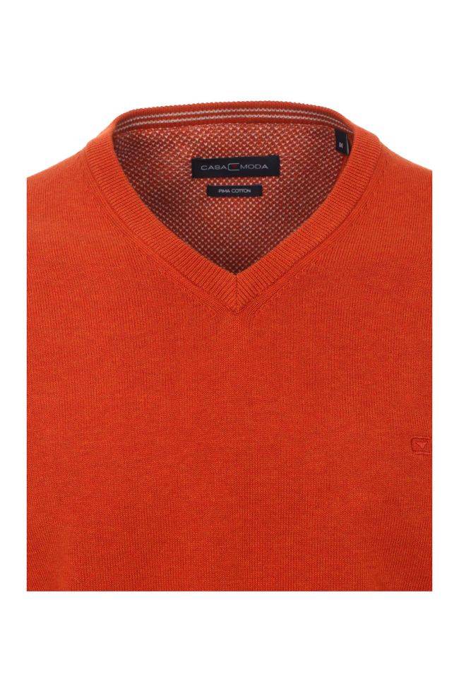 casamoda Strickwaren Herren Casamoda V-Ausschnitt Classic Einfarbig 100% Baumwolle Osterangebot