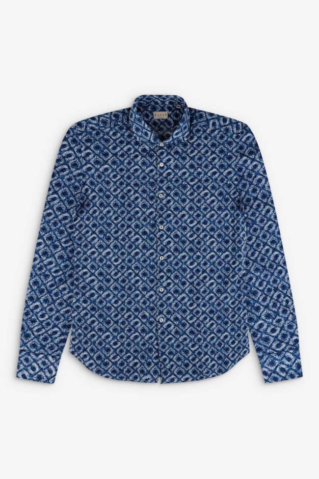 xacus Hemd Herren Xacus Regular Muster 100% Baumwolle gewaschen kragen Französisch Lange Ärmel Fabrikladen