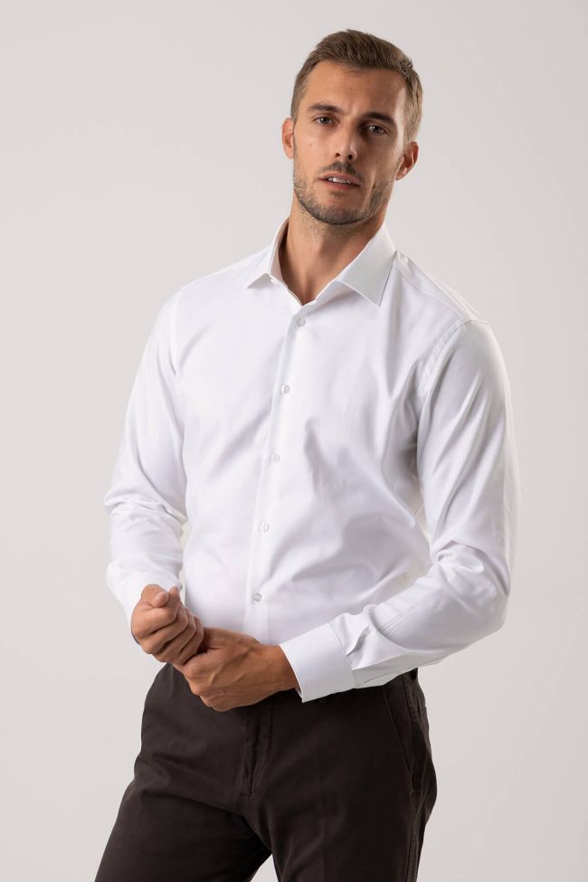 ingram Hemd Herren Ingram Slim Einfarbig 100% Baumwolle kragen Italienisch Lange Ärmel Speichern exportieren