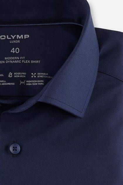 olymp Hemd Herren Olymp Classic Einfarbig kragen Französisch Kurze Ärmel Auslauf
