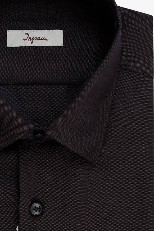 ingram Hemd Herren Ingram Slim Halb Unifarben 100% Baumwolle kragen Italienisch Lange Ärmel Verkauf