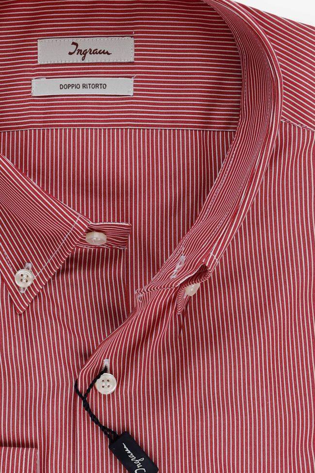 ingram Hemd Herren Ingram Slim Streifen 100% Baumwolle kragen Button-Down Lange Ärmel Blitzverkäufe