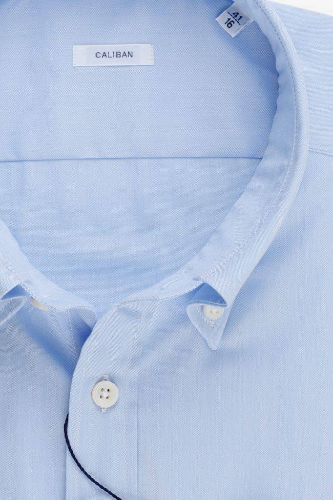 caliban Hemd Herren Caliban Regular Einfarbig 100% Baumwolle kragen Button-Down Lange Ärmel Limitierter Zeitrabatt