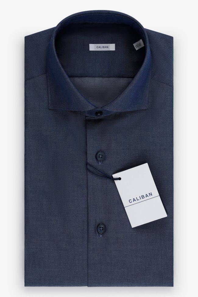 caliban Hemd Herren Caliban Regular Einfarbig 100% Baumwolle kragen Französisch Lange Ärmel Günstig kaufen