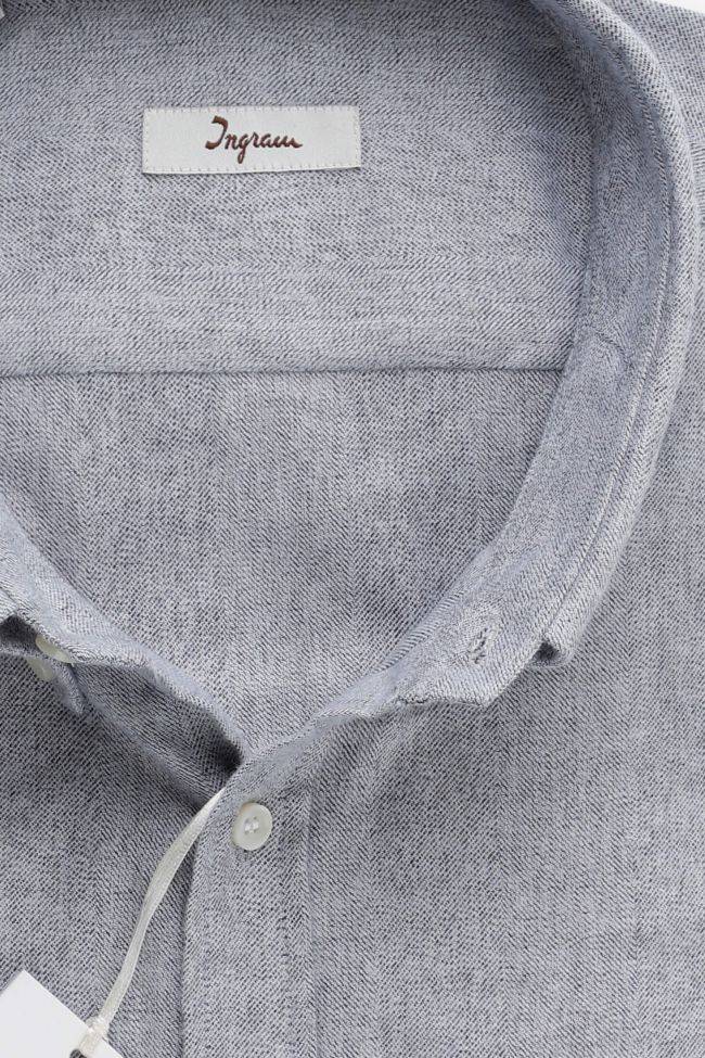 ingram Hemd Herren Ingram Classic Einfarbig 100% Baumwolle kragen Button-Down Lange Ärmel Flash Sale