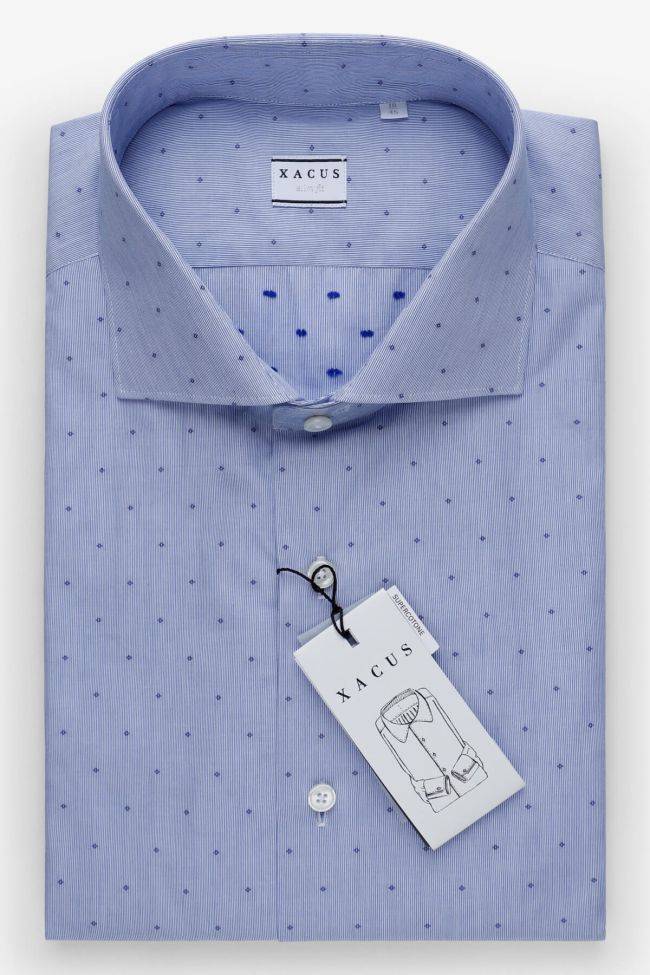 xacus Hemd Herren Xacus Slim Halb Unifarben 100% Baumwolle kragen Französisch Lange Ärmel Begrenztes Angebot