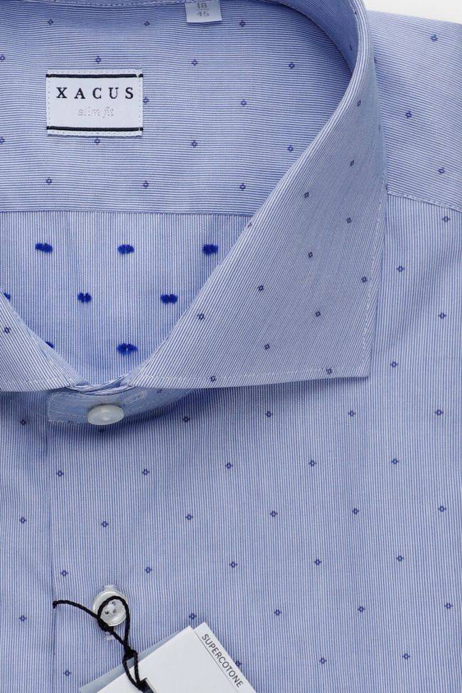 xacus Hemd Herren Xacus Slim Halb Unifarben 100% Baumwolle kragen Französisch Lange Ärmel Begrenztes Angebot