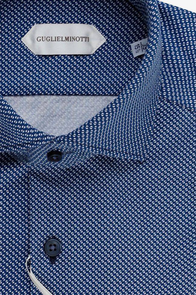 guglielminotti Hemd Herren Guglielminotti Regular Halb Unifarben 85% poliammide 15% elastam kragen Französisch Lange Ärmel Online Shopping