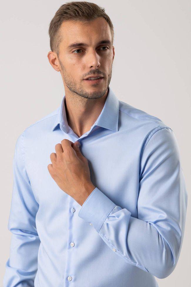 ingram Hemd Herren Ingram Slim Bügelfreie Einfarbig 100% Baumwolle kragen Italienisch Lange Ärmel Verkauf
