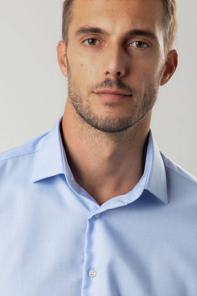 ingram Hemd Herren Ingram Slim Bügelfreie Einfarbig 100% Baumwolle kragen Italienisch Lange Ärmel Verkauf