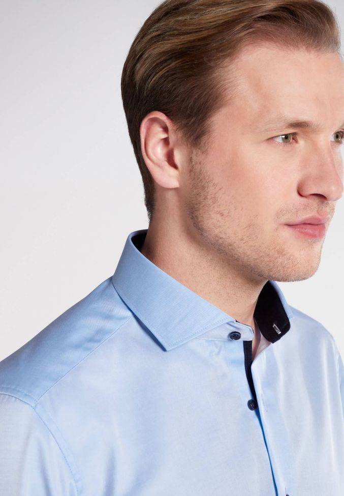 eterna Hemd Herren Eterna Slim Bügelfreie kragen Französisch Lange Ärmel Großer Ausverkauf