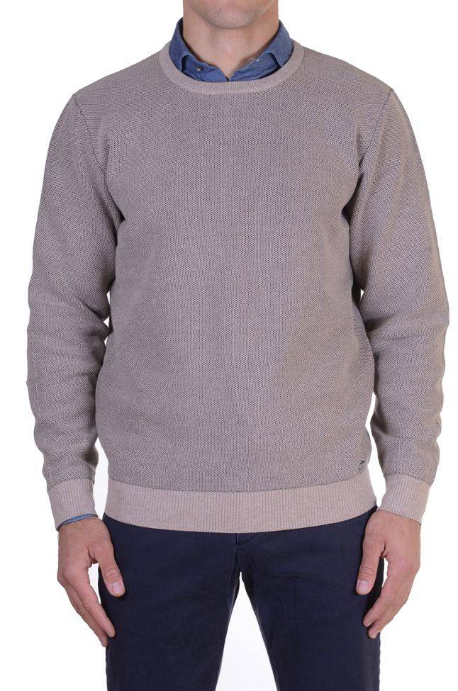 casamoda Strickwaren Herren Casamoda Rundhalsausschnitt Classic Einfarbig 100% winter cotton Lagerräumung