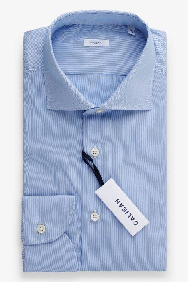 caliban Hemd Herren Caliban Regular Halb Unifarben 70% cotton 27% pa 3% ea kragen Französisch Lange Ärmel Wochenangebot