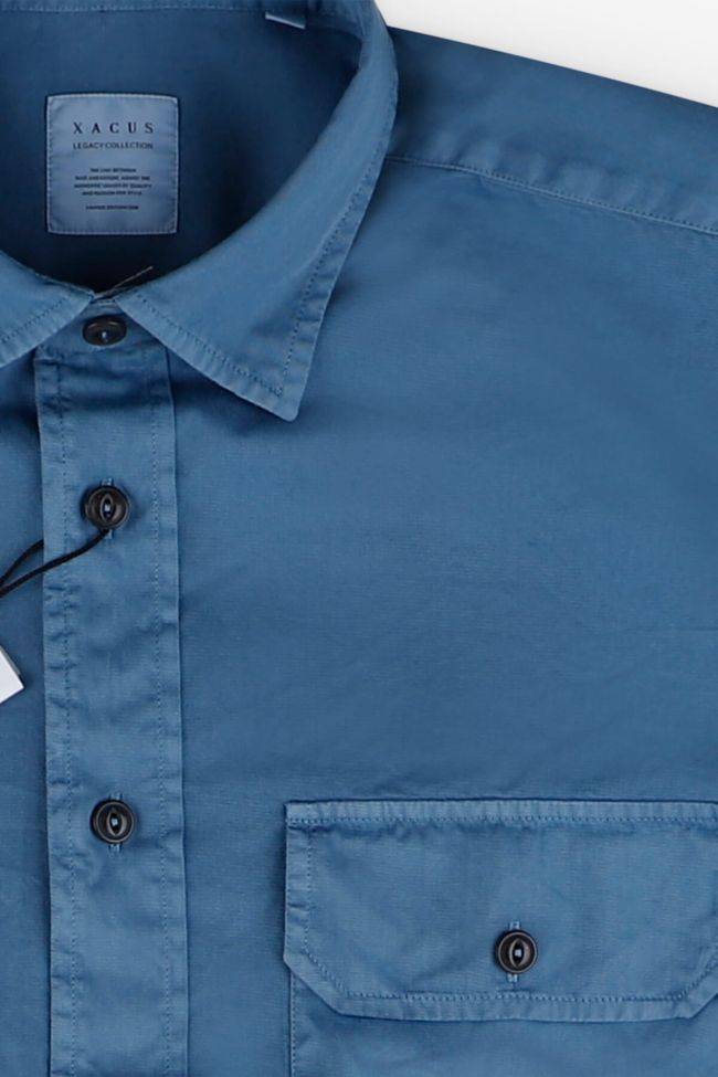 xacus Hemd Herren Xacus Regular Einfarbig 100% Baumwolle kragen Italienisch Lange Ärmel Letzte 3 Tage