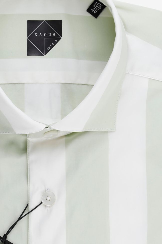 xacus Hemd Herren Xacus Classic Streifen 100% Baumwolle kragen Französisch Lange Ärmel Vierteljährliche Förderung