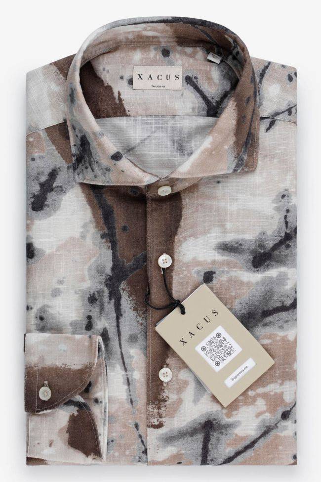 xacus Hemd Herren Xacus Regular Muster 100% Baumwolle gewaschen kragen Italienisch Lange Ärmel Blitzverkäufe