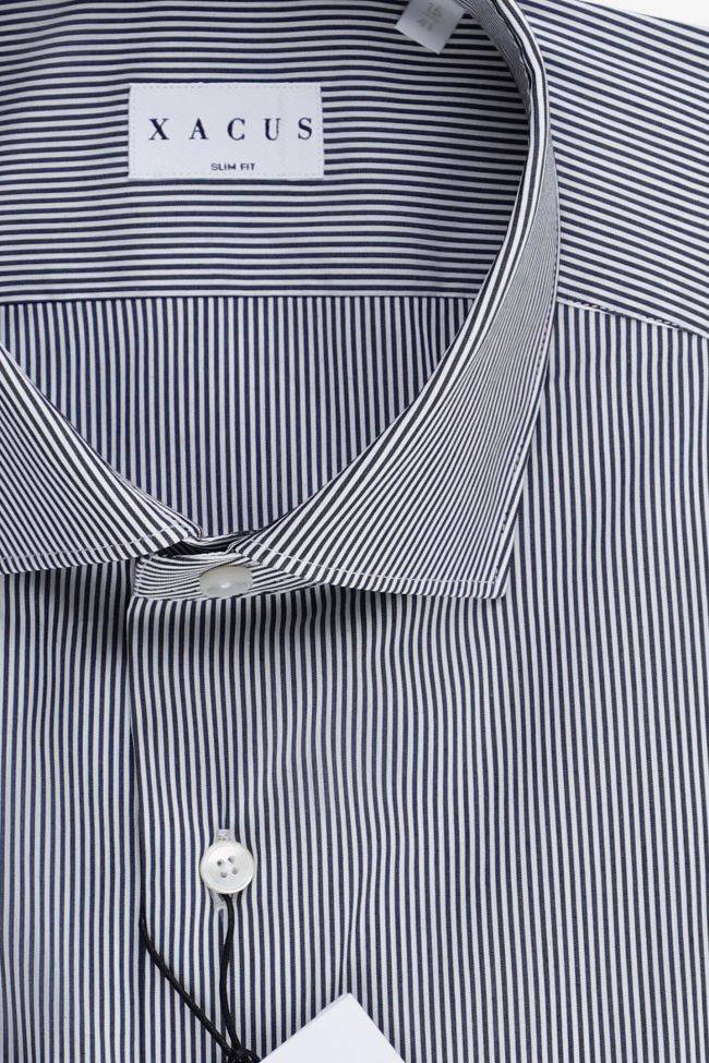 xacus Hemd Herren Xacus Slim Streifen 72% Baumwolle 3% elastan 25% pa kragen Französisch Lange Ärmel Fabrik Onlineshop