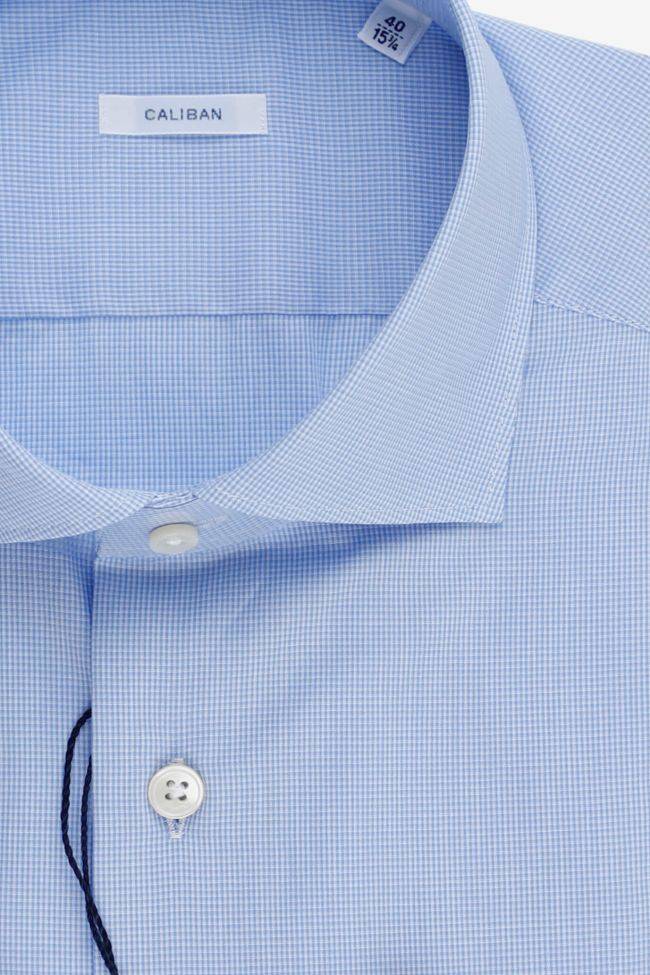 caliban Hemd Herren Caliban Slim Halb Unifarben 100% Baumwolle kragen Französisch Lange Ärmel Sonderangebot