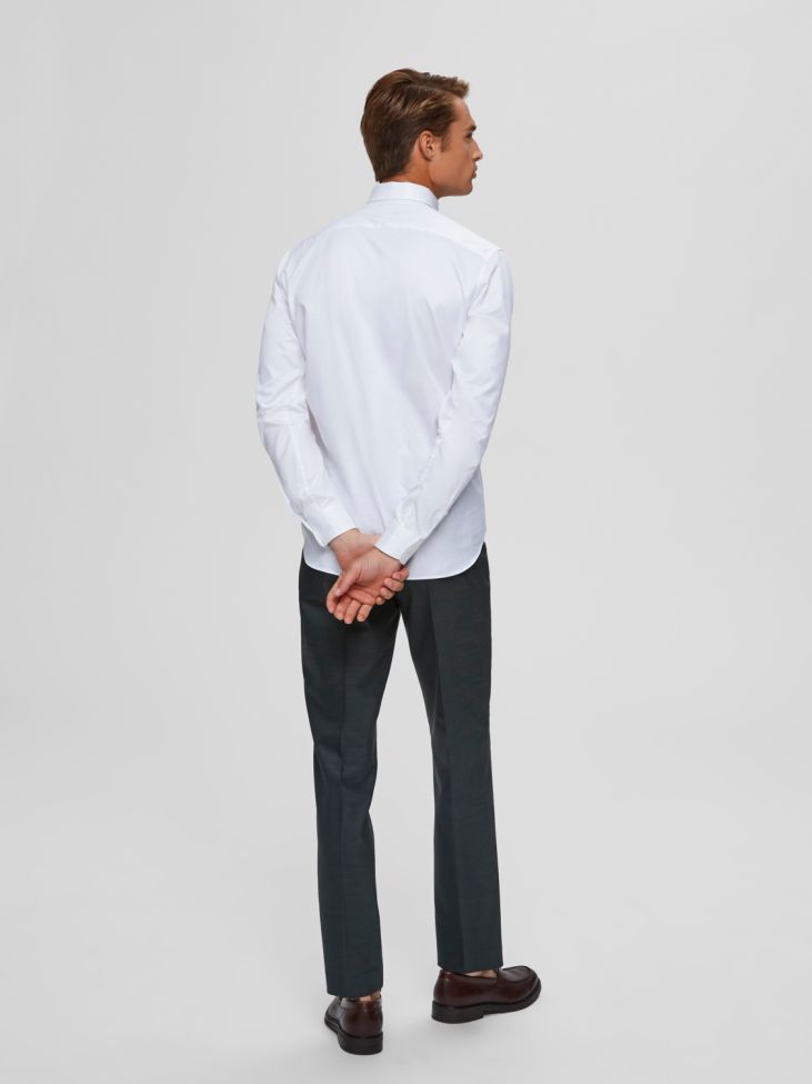 selected Hemd Herren Selected Regular Einfarbig kragen Italienisch Lange Ärmel Flash Sale