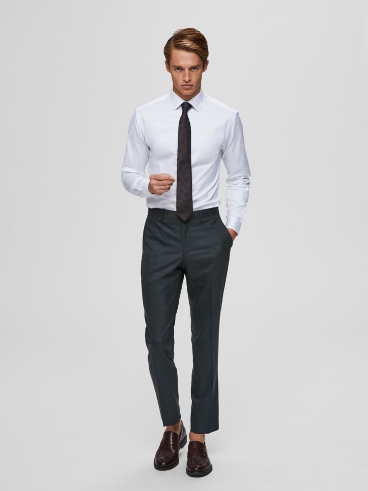 selected Hemd Herren Selected Regular Einfarbig kragen Italienisch Lange Ärmel Flash Sale