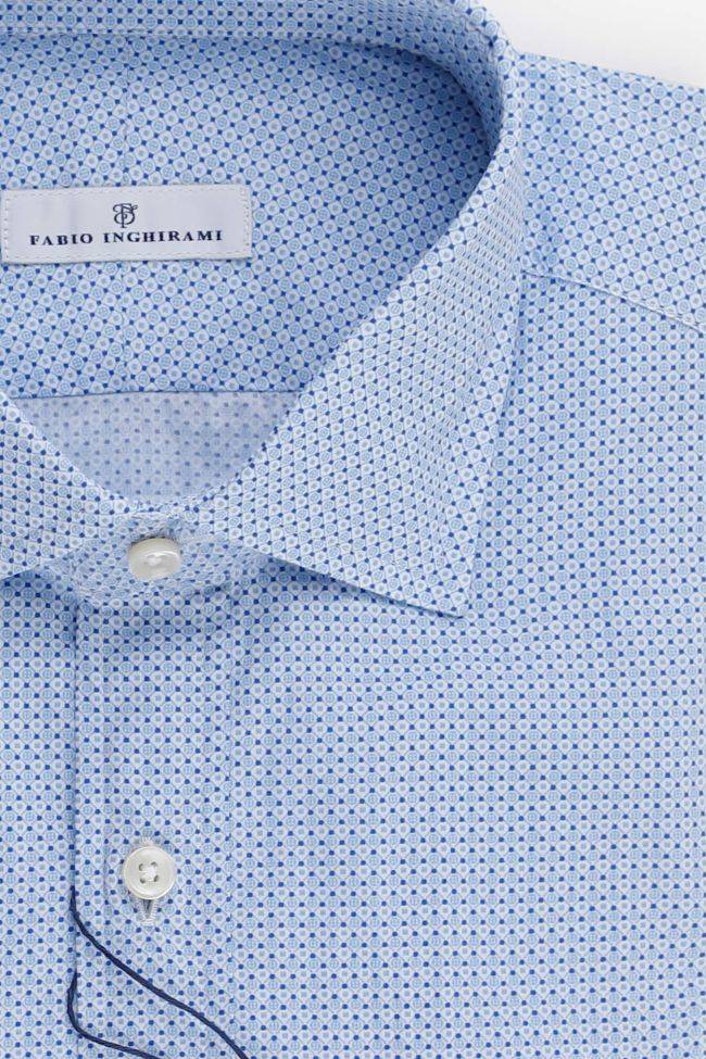 fabio inghirami Hemd Herren Fabio Inghirami Slim Halb Unifarben 100% Baumwolle kragen Französisch Lange Ärmel Cyber Monday