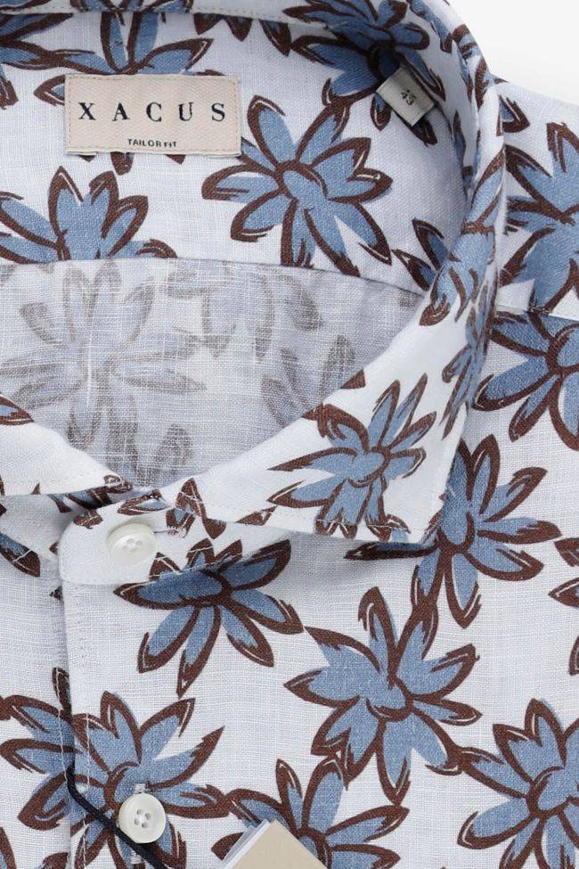 xacus Hemd Herren Xacus Regular Muster 100% Leinen kragen Französisch Lange Ärmel Valentinstagsangebot