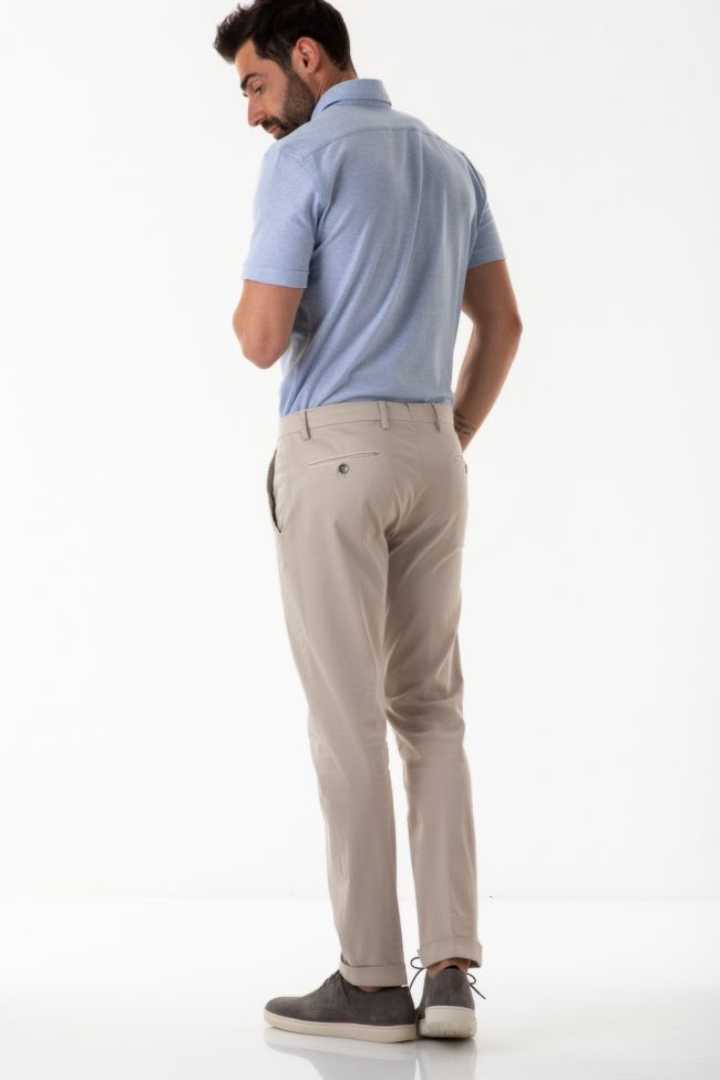 b-settecento Hose Herren B-Settecento Chinos Slim Einfarbig 97% Baumwolle 3% elastan Neueste Mode