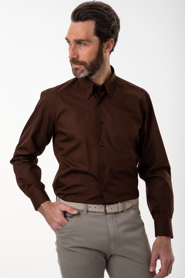 aplomb Hemd Herren Aplomb Classic Einfarbig 100% Baumwolle kragen Button-Down Lange Ärmel Black Friday Preise