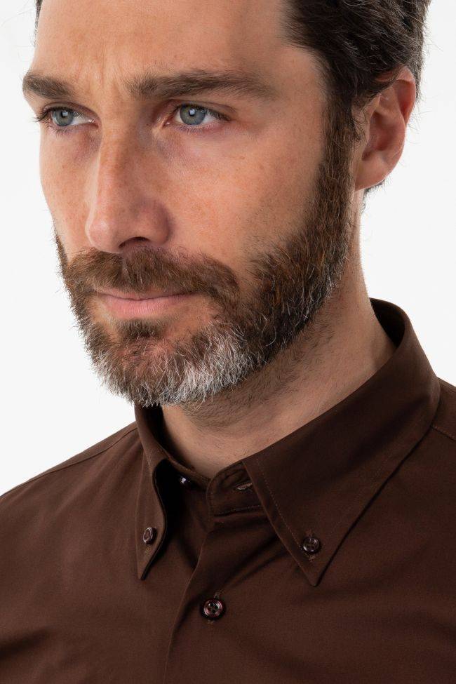 aplomb Hemd Herren Aplomb Classic Einfarbig 100% Baumwolle kragen Button-Down Lange Ärmel Black Friday Preise