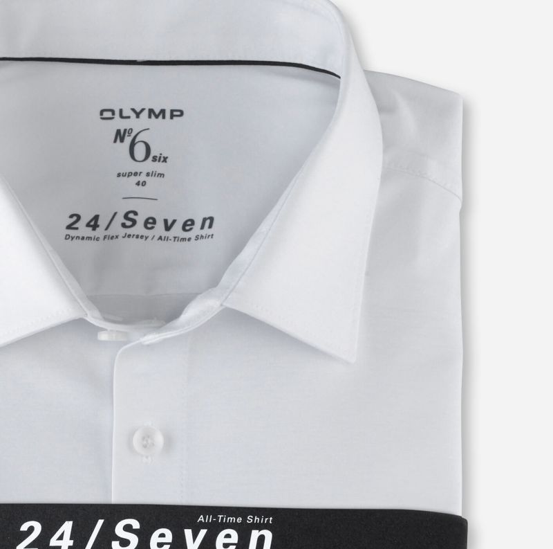 olymp Hemd Herren Olymp Classic Einfarbig kragen Italienisch Kurze Ärmel Outlet