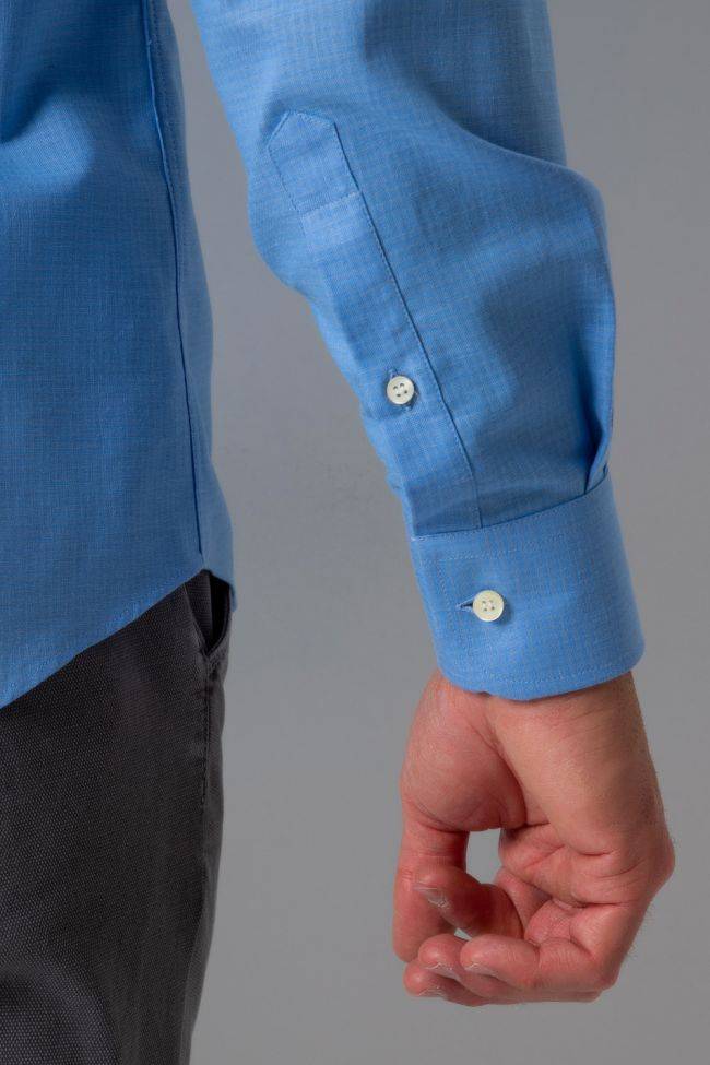 ingram Hemd Herren Ingram Regular Einfarbig 80% Baumwolle 20% Leinen kragen Button-Down Lange Ärmel Angebote
