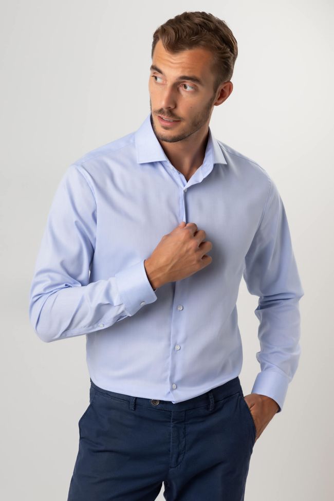 seidensticker Hemd Herren Seidensticker Regular Bügelfreie Einfarbig 100% Baumwolle kragen Französisch Lange Ärmel Begrenztes Angebot