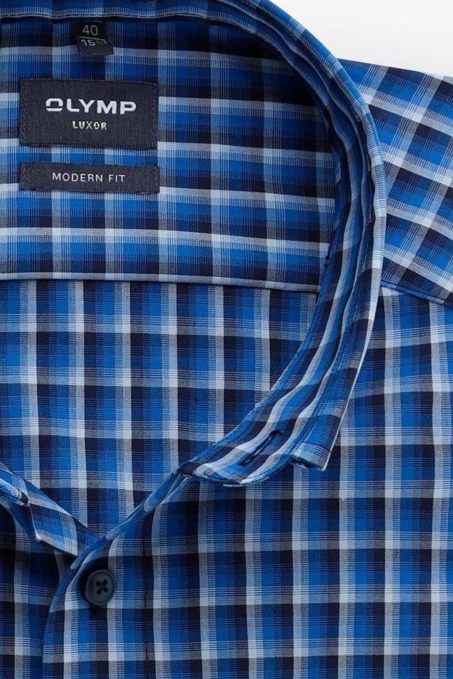 olymp Hemd Herren Olymp Classic Bügelfreie Karo 100% Baumwolle kragen Button-Down Lange Ärmel Räumungsverkauf