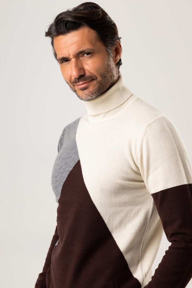 privati firenze Strickwaren Herren Privati Firenze hoher Kragen Slim Muster 100% Merinowolle Zeitbegrenzte Promotion