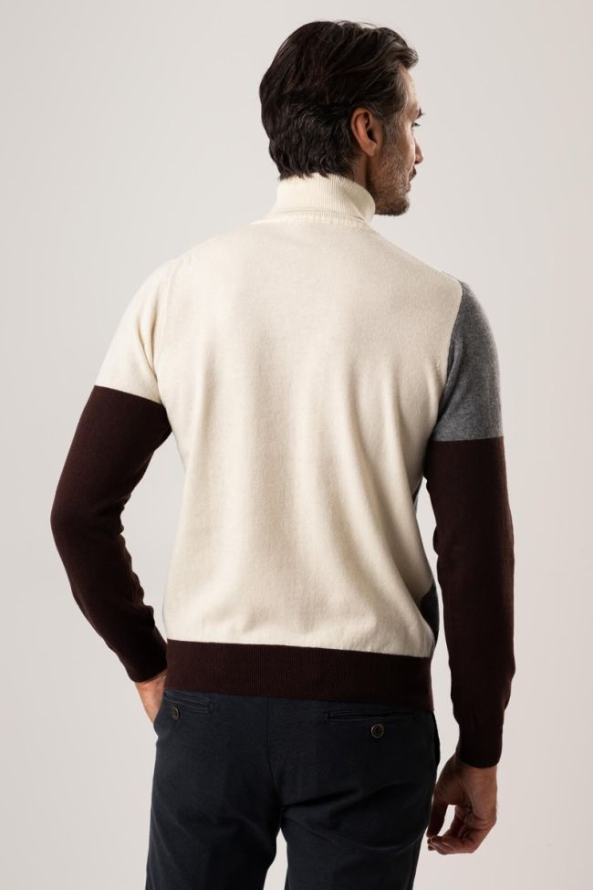privati firenze Strickwaren Herren Privati Firenze hoher Kragen Slim Muster 100% Merinowolle Zeitbegrenzte Promotion